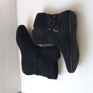 Dolce Vita Elsa Boots Faux Suede Leather Buckle Closure Women's Sz 10